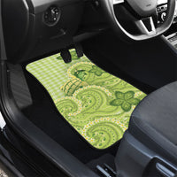 Hawaii Palaka Car Mats Cute Green Mango Turtle On The Waves DT05 - Polynesian Pride