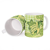 Hawaii Palaka Ceramic Mug Cute Green Mango Turtle On The Waves DT05 - Polynesian Pride