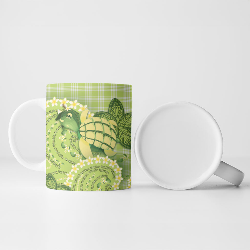 Hawaii Palaka Ceramic Mug Cute Green Mango Turtle On The Waves DT05 - Polynesian Pride