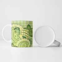Hawaii Palaka Ceramic Mug Cute Green Mango Turtle On The Waves DT05 - Polynesian Pride