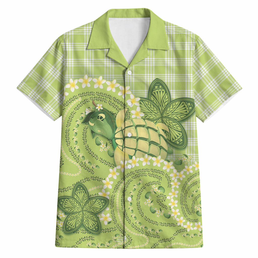 Hawaii Palaka Hawaiian Shirt Cute Green Mango Turtle On The Waves DT05 Green - Polynesian Pride
