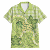 Hawaii Palaka Hawaiian Shirt Cute Green Mango Turtle On The Waves DT05 Green - Polynesian Pride