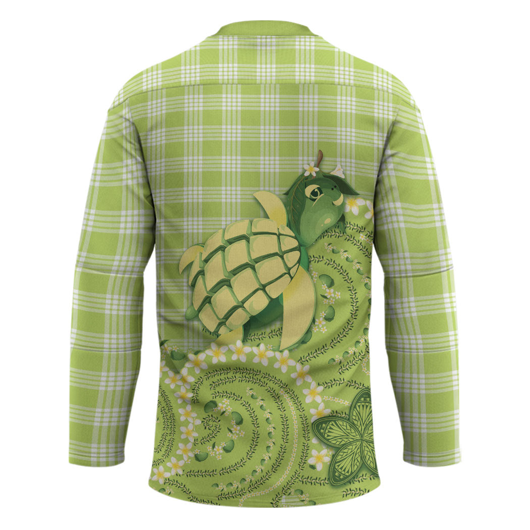 Hawaii Palaka Hockey Jersey Cute Green Mango Turtle On The Waves DT05 - Polynesian Pride