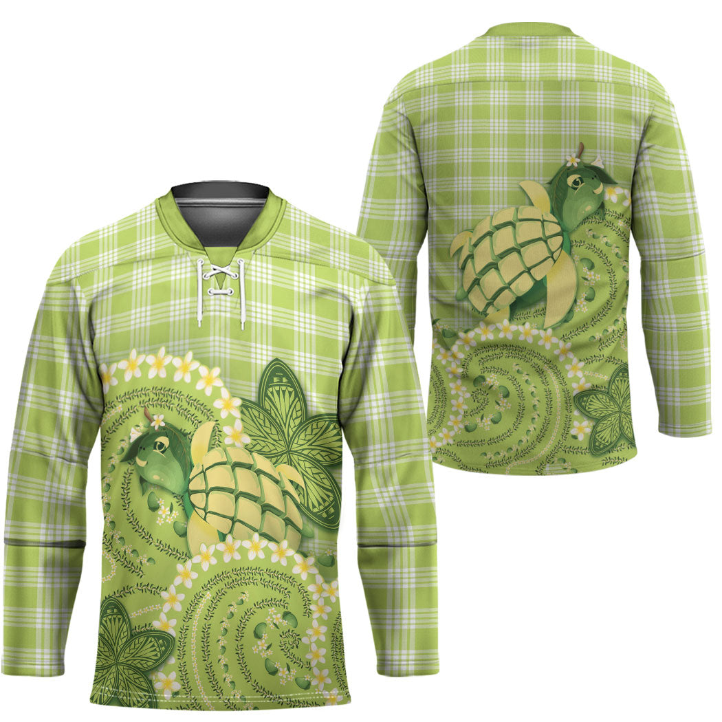 Hawaii Palaka Hockey Jersey Cute Green Mango Turtle On The Waves DT05 - Polynesian Pride