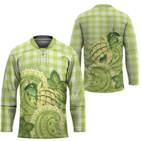 Hawaii Palaka Hockey Jersey Cute Green Mango Turtle On The Waves DT05 - Polynesian Pride