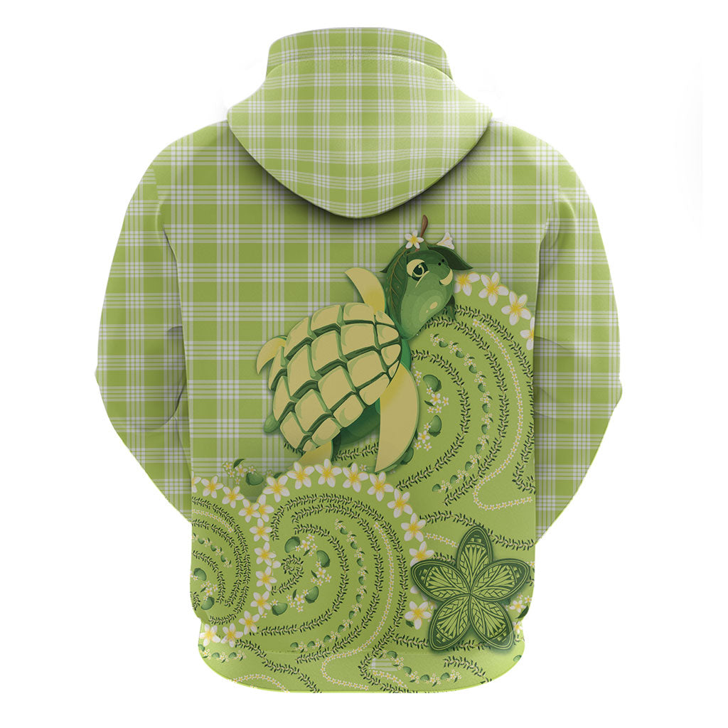 Hawaii Palaka Hoodie Cute Green Mango Turtle On The Waves DT05 - Polynesian Pride