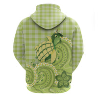Hawaii Palaka Hoodie Cute Green Mango Turtle On The Waves DT05 - Polynesian Pride