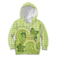 Hawaii Palaka Kid Hoodie Cute Green Mango Turtle On The Waves DT05 Hoodie Green - Polynesian Pride