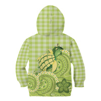 Hawaii Palaka Kid Hoodie Cute Green Mango Turtle On The Waves DT05 - Polynesian Pride