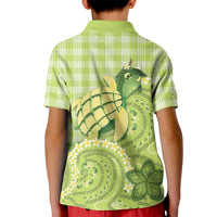Hawaii Palaka Kid Polo Shirt Cute Green Mango Turtle On The Waves DT05 - Polynesian Pride