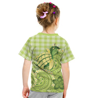 Hawaii Palaka Kid T Shirt Cute Green Mango Turtle On The Waves DT05 - Polynesian Pride