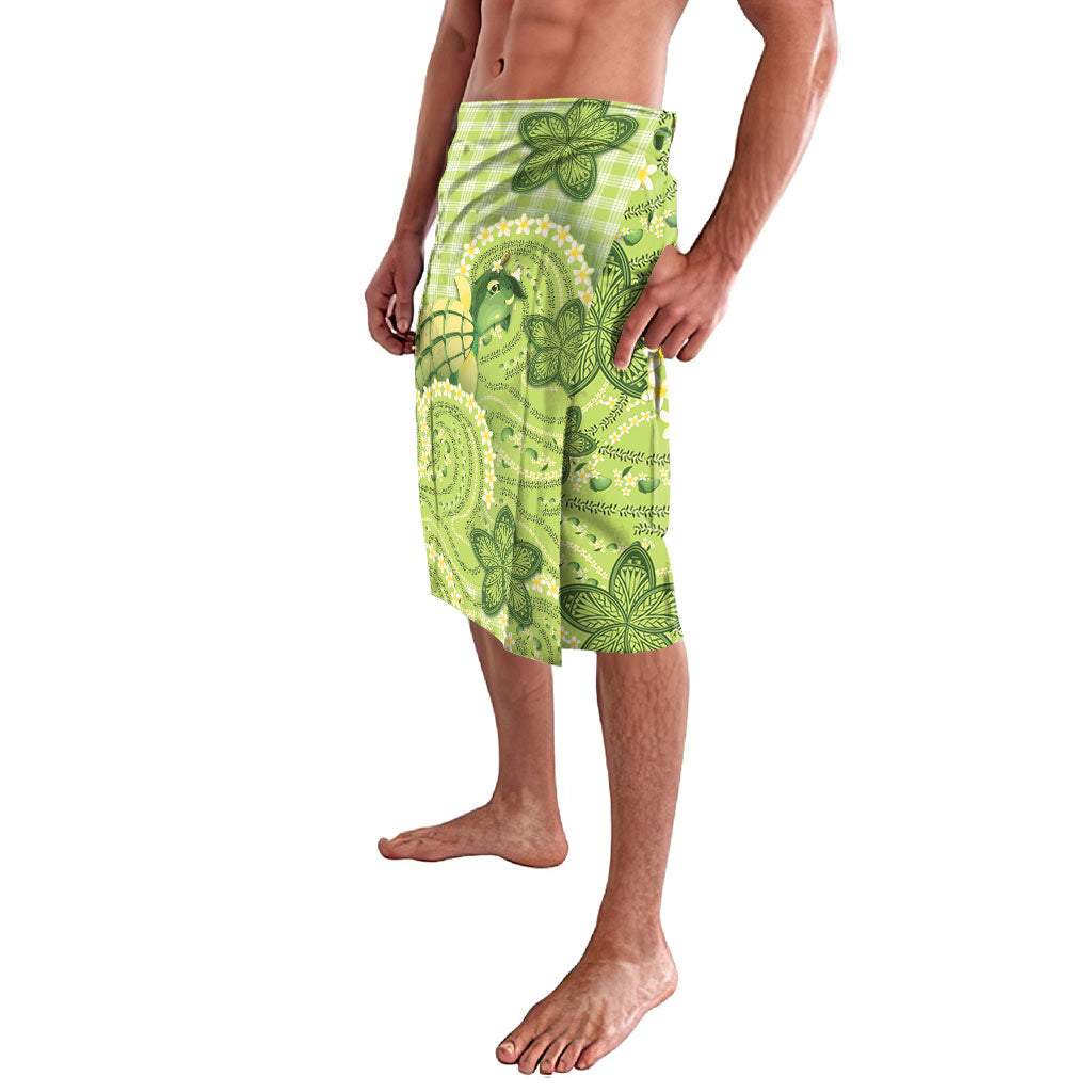 Hawaii Palaka Lavalava Cute Green Mango Turtle On The Waves DT05 - Polynesian Pride