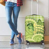 Hawaii Palaka Luggage Cover Cute Green Mango Turtle On The Waves DT05 - Polynesian Pride