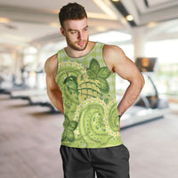 Hawaii Palaka Men Tank Top Cute Green Mango Turtle On The Waves DT05 Green - Polynesian Pride