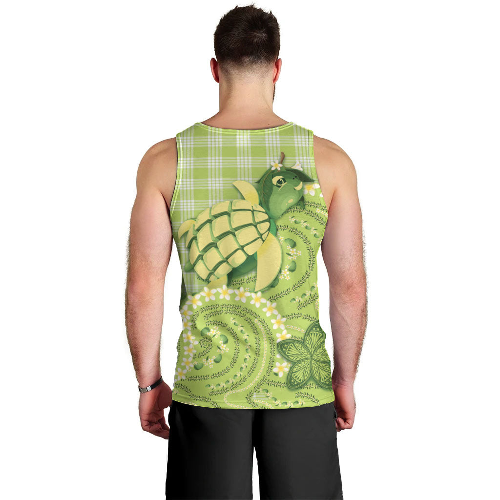 Hawaii Palaka Men Tank Top Cute Green Mango Turtle On The Waves DT05 - Polynesian Pride