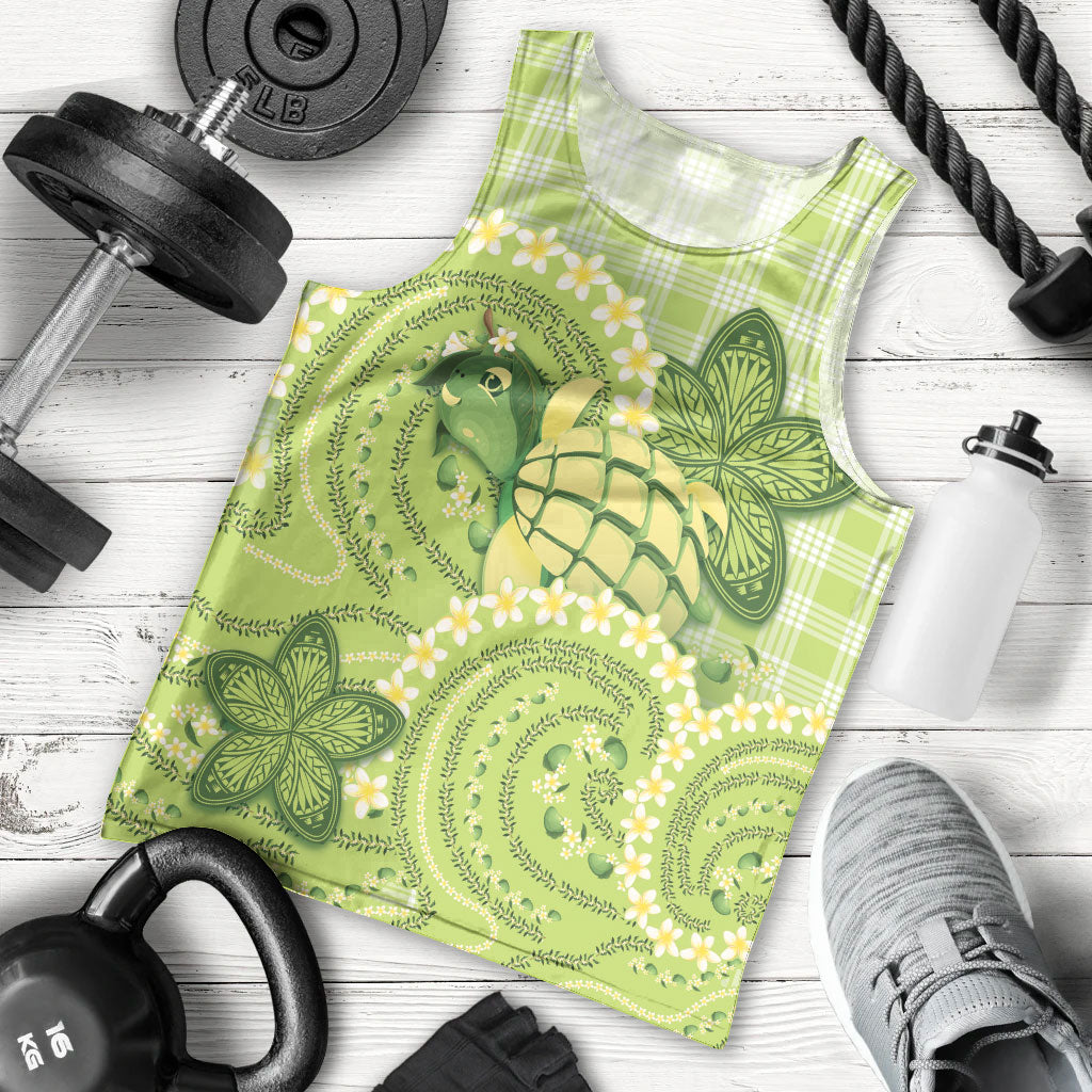 Hawaii Palaka Men Tank Top Cute Green Mango Turtle On The Waves DT05 - Polynesian Pride