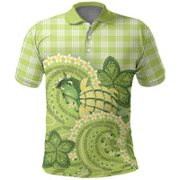 Hawaii Palaka Polo Shirt Cute Green Mango Turtle On The Waves DT05 Green - Polynesian Pride