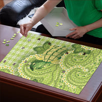 Hawaii Palaka Puzzle Cute Green Mango Turtle On The Waves DT05 - Polynesian Pride
