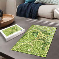 Hawaii Palaka Puzzle Cute Green Mango Turtle On The Waves DT05 - Polynesian Pride