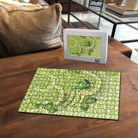 Hawaii Palaka Puzzle Cute Green Mango Turtle On The Waves DT05 - Polynesian Pride