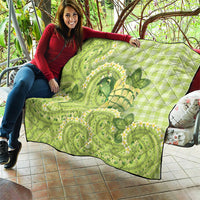 Hawaii Palaka Quilt Cute Green Mango Turtle On The Waves DT05 - Polynesian Pride