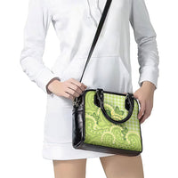 Hawaii Palaka Shoulder Handbag Cute Green Mango Turtle On The Waves DT05 - Polynesian Pride