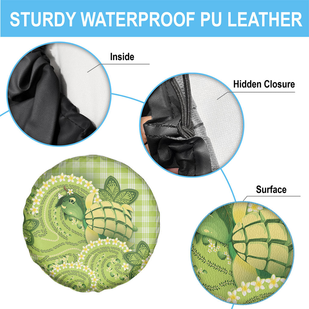 Hawaii Palaka Spare Tire Cover Cute Green Mango Turtle On The Waves DT05 - Polynesian Pride