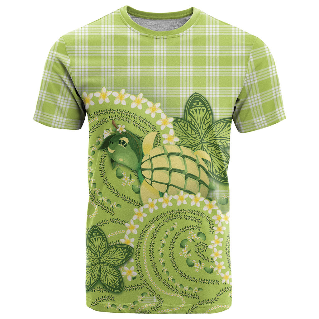 Hawaii Palaka T Shirt Cute Green Mango Turtle On The Waves DT05 Green - Polynesian Pride