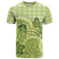 Hawaii Palaka T Shirt Cute Green Mango Turtle On The Waves DT05 Green - Polynesian Pride