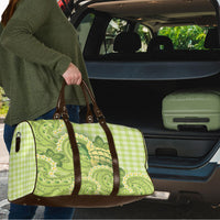 Hawaii Palaka Travel Bag Cute Green Mango Turtle On The Waves DT05 - Polynesian Pride