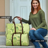 Hawaii Palaka Travel Bag Cute Green Mango Turtle On The Waves DT05 - Polynesian Pride