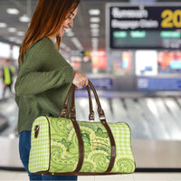 Hawaii Palaka Travel Bag Cute Green Mango Turtle On The Waves DT05 - Polynesian Pride