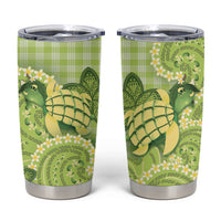 Hawaii Palaka Tumbler Cup Cute Green Mango Turtle On The Waves DT05 Green - Polynesian Pride