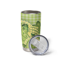 Hawaii Palaka Tumbler Cup Cute Green Mango Turtle On The Waves DT05 - Polynesian Pride
