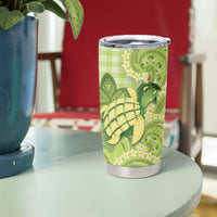 Hawaii Palaka Tumbler Cup Cute Green Mango Turtle On The Waves DT05 - Polynesian Pride