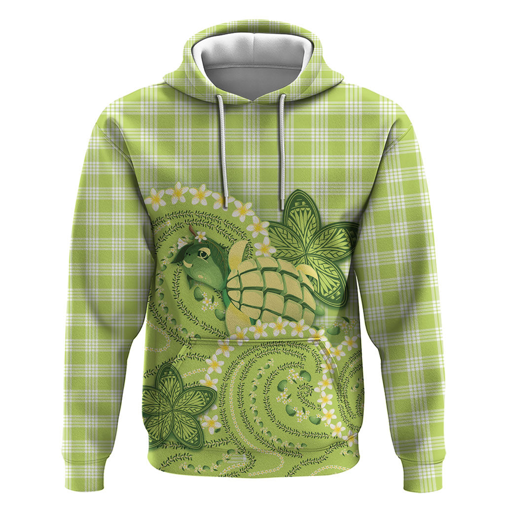 Hawaii Palaka Zip Hoodie Cute Green Mango Turtle On The Waves DT05 Pullover Hoodie Green - Polynesian Pride