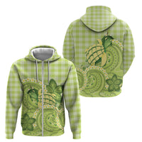 Hawaii Palaka Zip Hoodie Cute Green Mango Turtle On The Waves DT05 - Polynesian Pride