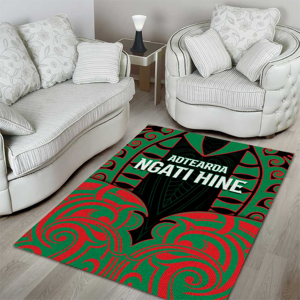 Aotearoa Ngati Hine Area Rug Maori Pattern New Zealand - Polynesian Pride