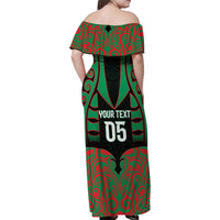 Custom Aotearoa Ngati Hine Family Matching Off Shoulder Maxi Dress and Hawaiian Shirt Maori Pattern New Zealand DT05 - Polynesian Pride