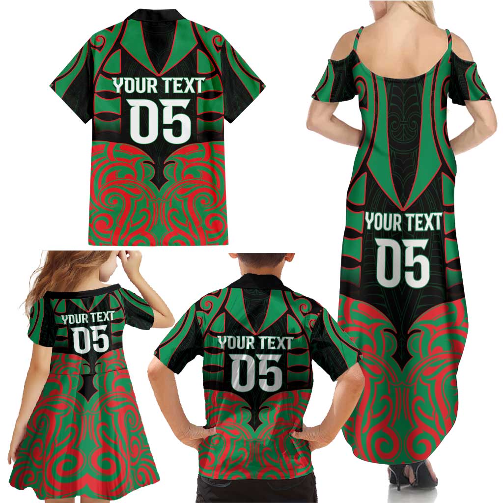 Custom Aotearoa Ngati Hine Family Matching Summer Maxi Dress and Hawaiian Shirt Maori Pattern New Zealand DT05 - Polynesian Pride