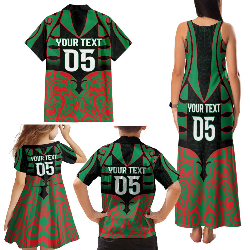 Custom Aotearoa Ngati Hine Family Matching Tank Maxi Dress and Hawaiian Shirt Maori Pattern New Zealand DT05 - Polynesian Pride