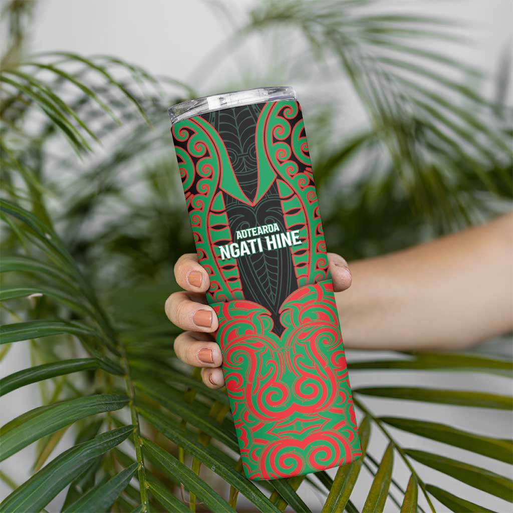Custom Aotearoa Ngati Hine Skinny Tumbler Maori Pattern New Zealand DT05 - Polynesian Pride