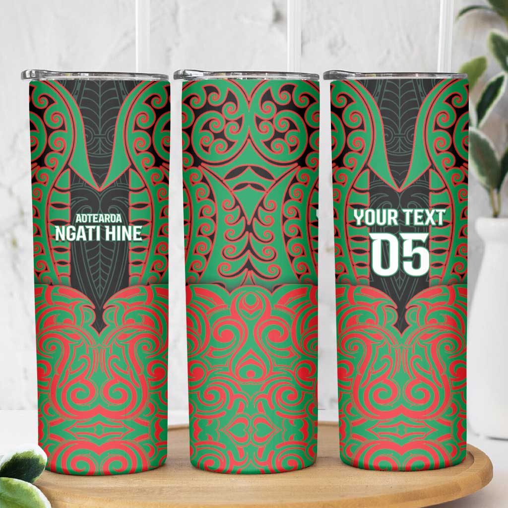 Custom Aotearoa Ngati Hine Skinny Tumbler Maori Pattern New Zealand DT05 - Polynesian Pride