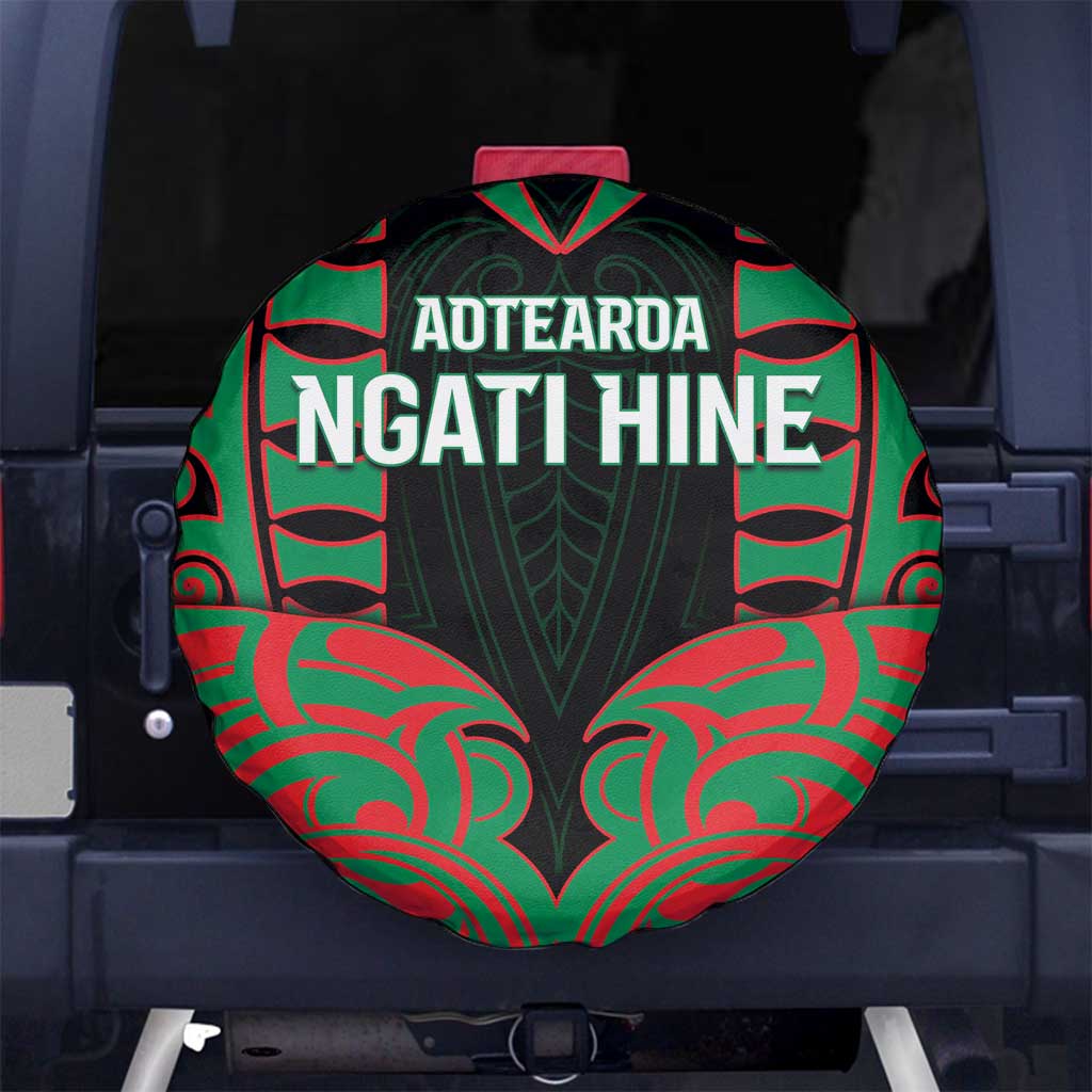 Aotearoa Ngati Hine Spare Tire Cover Maori Pattern New Zealand DT05 No hole Green - Polynesian Pride