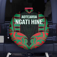 Aotearoa Ngati Hine Spare Tire Cover Maori Pattern New Zealand DT05 No hole Green - Polynesian Pride