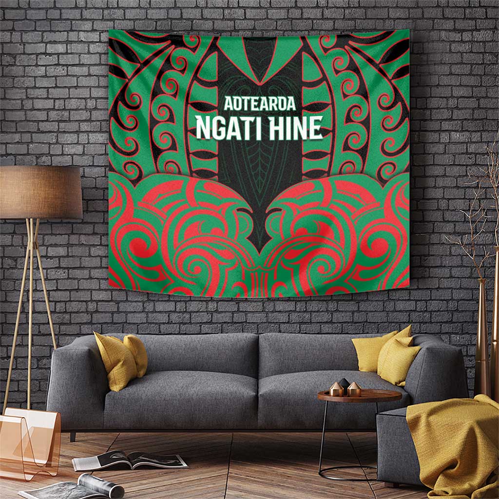 Aotearoa Ngati Hine Tapestry Maori Pattern New Zealand DT05 Green - Polynesian Pride