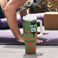 Custom Aotearoa Ngati Hine Tumbler With Handle Maori Pattern New Zealand - Polynesian Pride