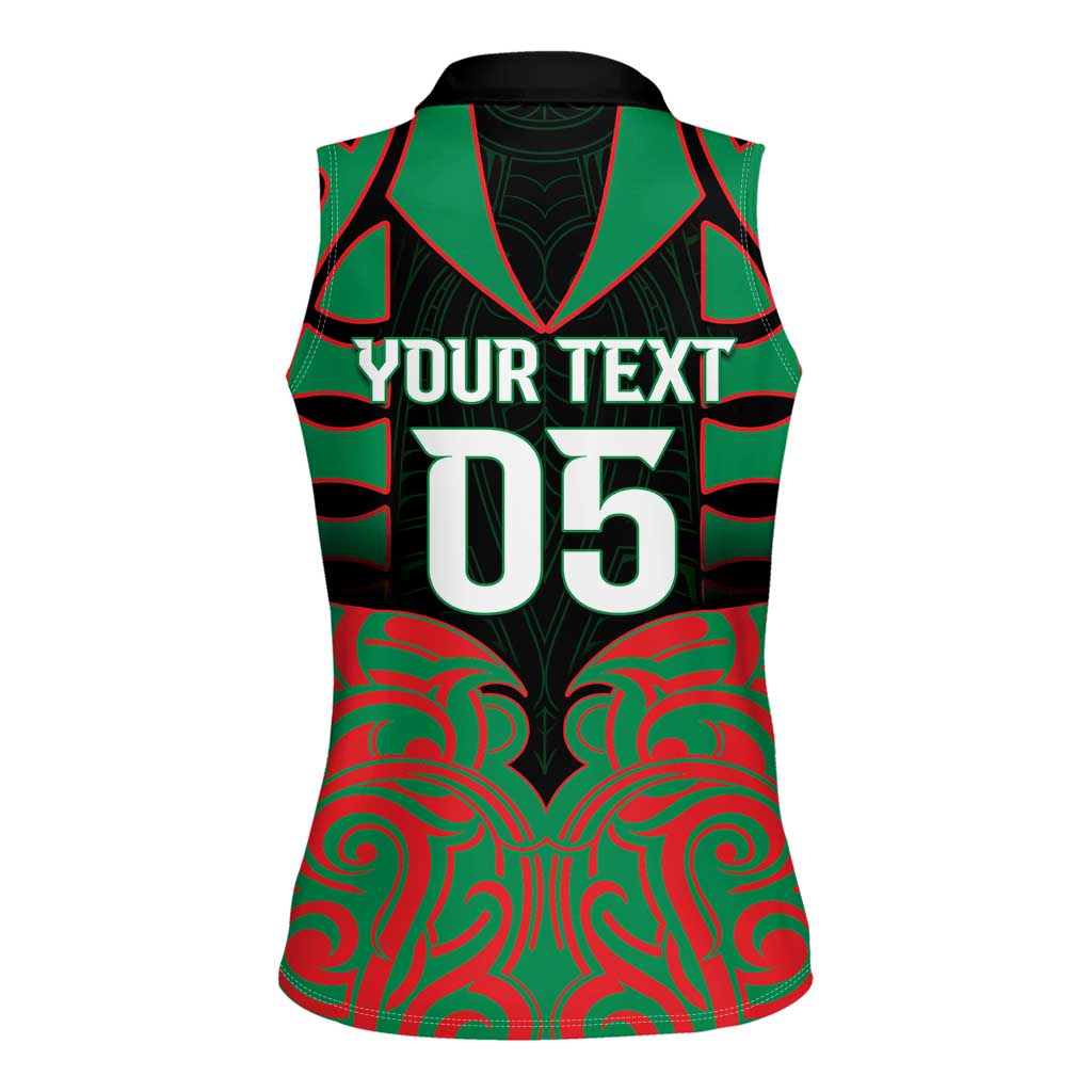 Custom Aotearoa Ngati Hine Women Sleeveless Polo Shirt Maori Pattern New Zealand DT05 - Polynesian Pride