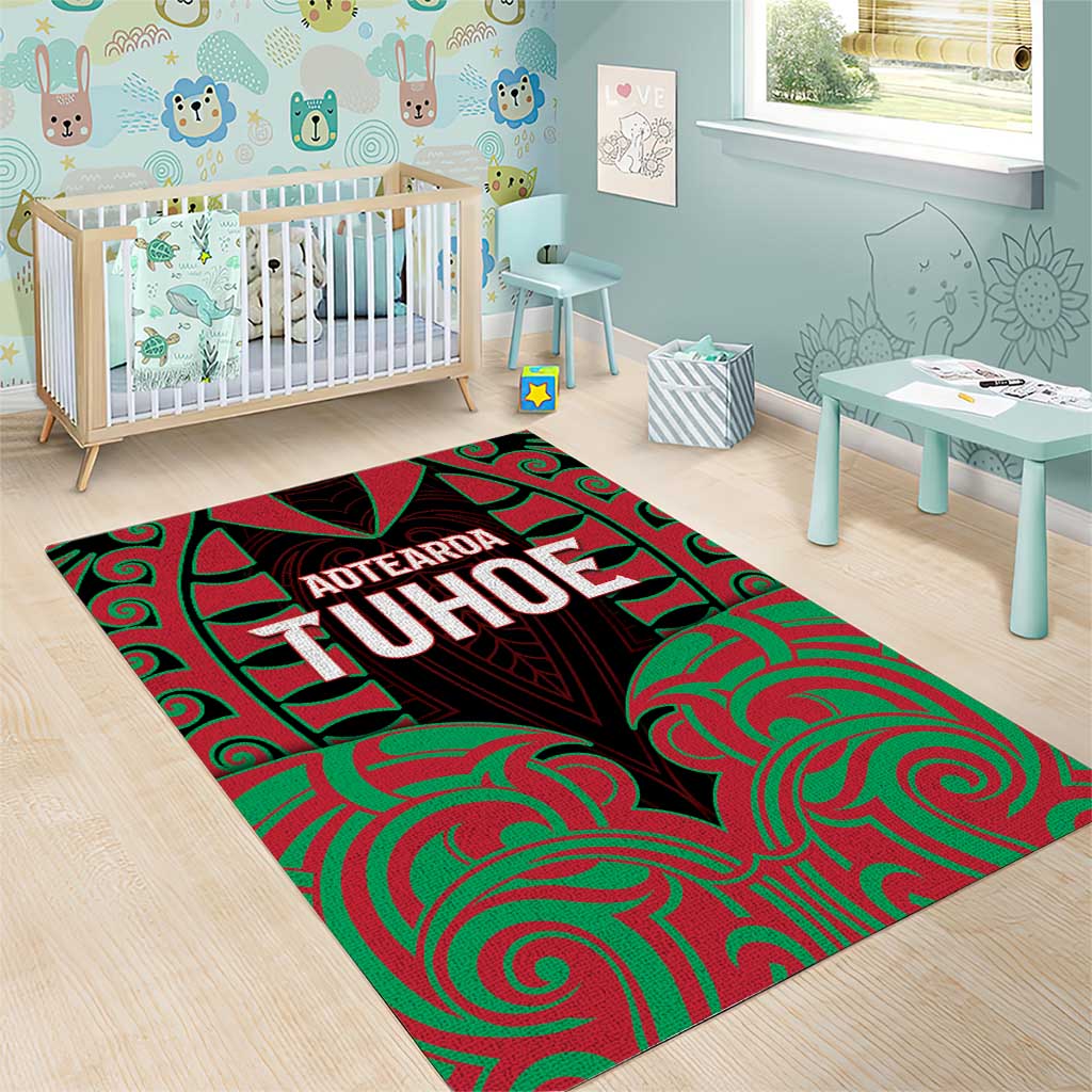 Aotearoa Tuhoe Area Rug Maori Pattern New Zealand - Polynesian Pride