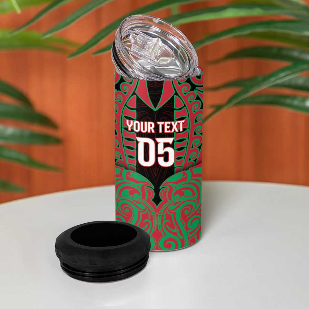 Custom Aotearoa Tuhoe 4 in 1 Can Cooler Tumbler Maori Pattern New Zealand - Polynesian Pride